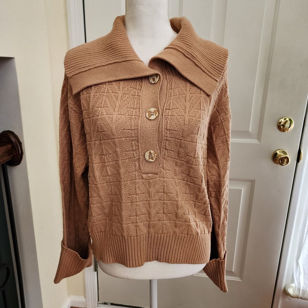 NWT Marc New York Andrew Marc Collared Sweater Size M